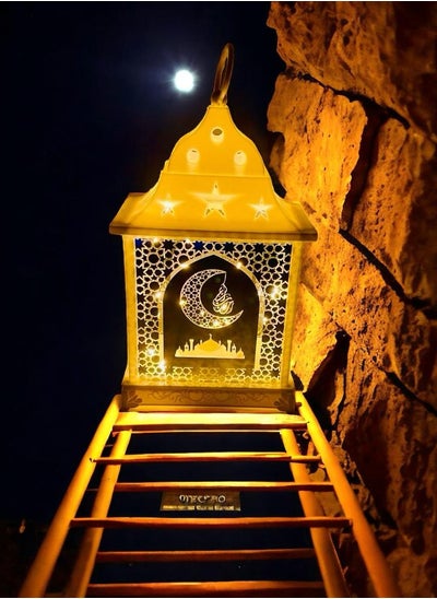 Buy Ramadan crescent lantern, battery-operated light, size 35*17*12 in Saudi Arabia