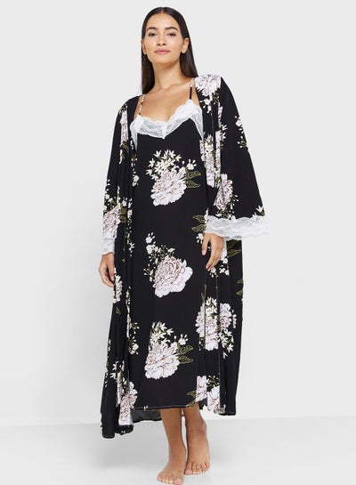 Buy 2 Piece Floral Print Pyjama Set in UAE