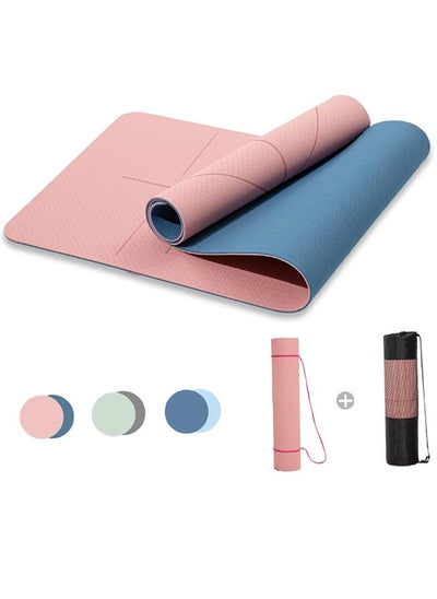 Buy Yoga Mat For Fitness And Exercise Eco-Friendly Exercise Mat Easy To Carry And Clean 183cmL x 61cmW in Saudi Arabia