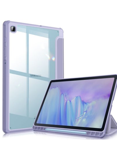 Buy Hybrid Slim Case for Samsung Galaxy Tab S6 Lite 10.4'' 2020 Model SM-P610 (Wi-Fi) SM-P615 (LTE) with S Pen Holder, Cover with Clear Transparent Back Shell, Auto Wake/Sleep in Egypt