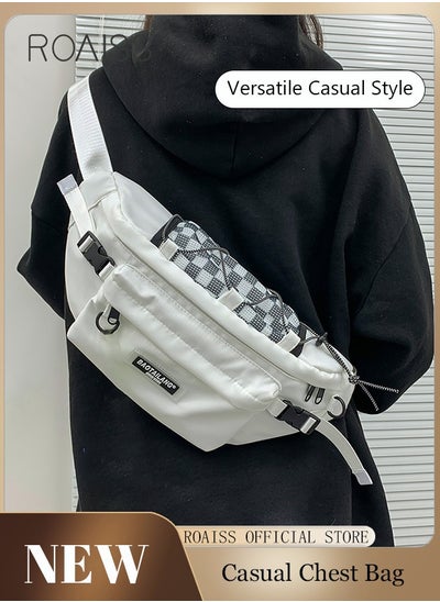 Buy Crossbody Chest Bag for Men and Women Street Style Casual Waist Pack for Youth Large Capacity Practical and Durable Fashionable and Versatile Shoulder Bags for Cycling and Fitness in UAE