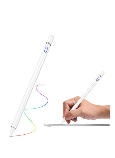 Buy High Tech Smart Stylus Pen For iPad/ Tab/ Mediapad White in UAE