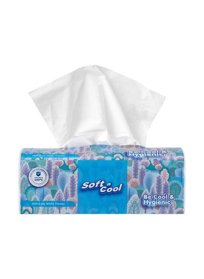 Buy Soft N Cool Facial Tissue Nylon Pack 200 Sheets X 2 Ply in Saudi Arabia