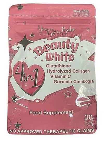 Buy Beauty White 4 in 1 Glutathione Food Supplement, 30 Capsules in Saudi Arabia