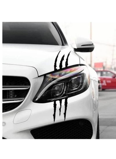 Buy 2 Pack Vinyl Car Sticker Monster Claw Marks Headlight Car Decal Stripes Scratch Car Sticker in Saudi Arabia