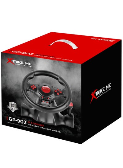 Buy Wired Racing Steering Wheel with Shifter for PS4/ PS3/ XBOX One/XBOX 360/Switch/Android/PC in UAE