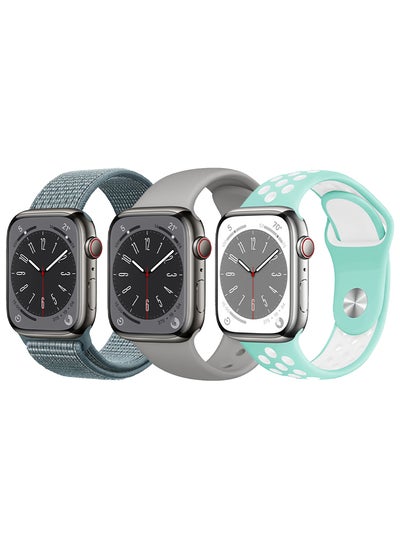 Buy 3pcs Watchband Replacement for Apple Watch 41/40/38mm Series 8/7/6/5/4/SE in UAE