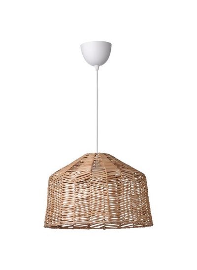 Buy Pendant Lamp Rattan White in Saudi Arabia