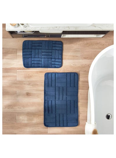 اشتري Stripe Bath Mat - Set of 2 في السعودية