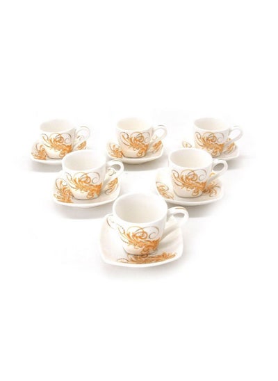 Buy Cup and Saucer 12 Pieces Coffee Set in UAE