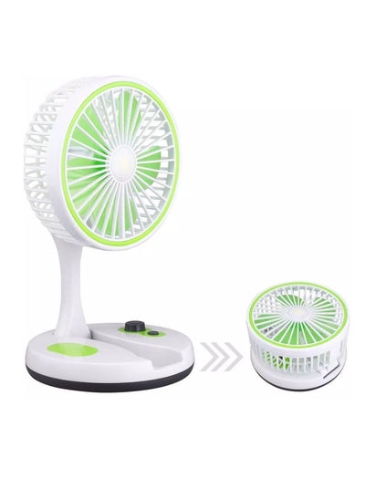 Buy Desktop Fan Foldable Fan With LED Light Type-C Charging Folding Fan Portable Cooler Fan Low Noise Air Cooling Fan For Home Desk And Office in UAE