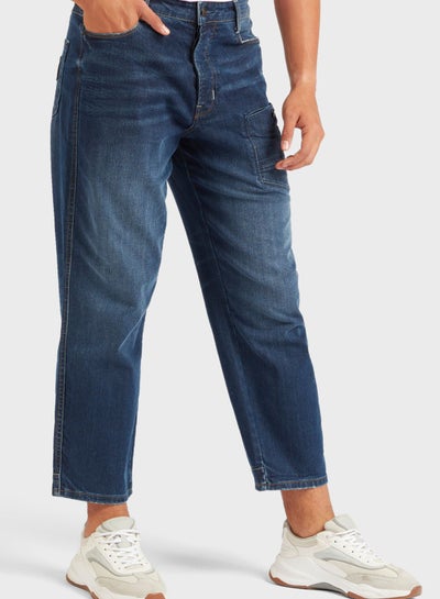 Buy Mid Wash Straight Fit Jeans in Saudi Arabia