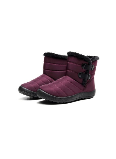 اشتري Women Simple Cotton Boots Wine Red في الامارات