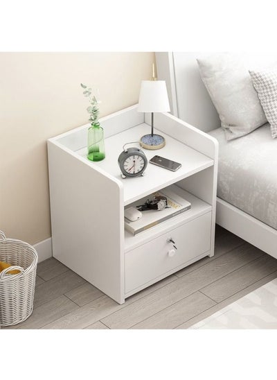 Buy Home Bedside Storage Cabinet With Drawer And Shelf in UAE