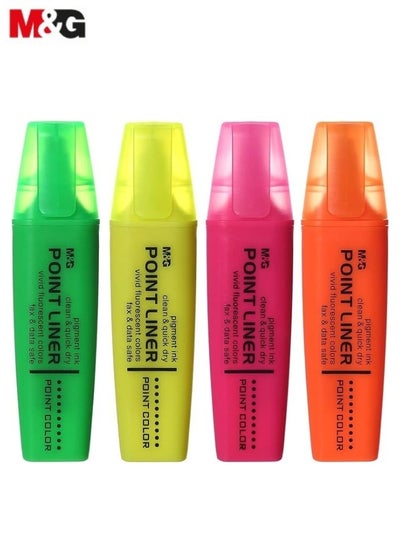 اشتري مجموعة من 4 أقلام تحديد هايلايتر من إم آند جي - متعددة الألوان في مصر