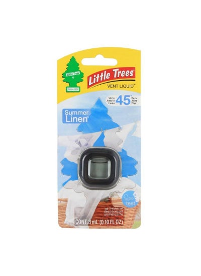 Buy Little Trees Vent Liquid Car Air Freshener 3 ml Summer Linen in UAE