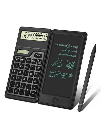 اشتري آلة حاسبة تعمل بالطاقة الشمسية مع لوح كتابة بشاشة LCD مقاس 160 مم × 78 مم × 12 مم أسود في السعودية