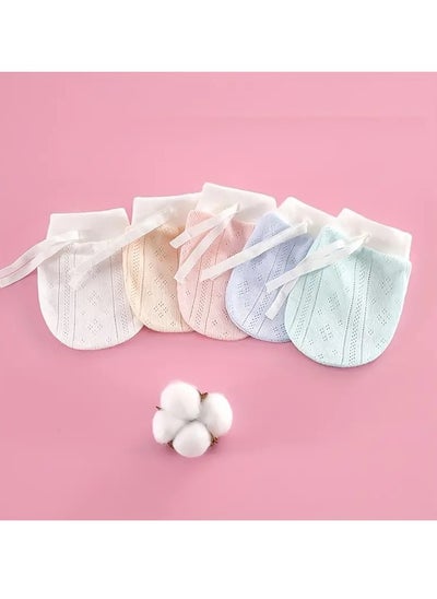 Buy Baby No Scratch Mittens Stay On, Adjustable Infant Gloves For Boys Girls, Breathable Drawstring in Saudi Arabia