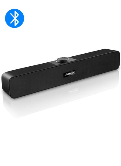 Buy （Bluetooth）Computer Speakers with 3.5 mm Aux, Small PC Speakers Powered by USB, Wired USB Desktop Speaker, USB Soundbar for Monitor, Mini Stereo Speaker for PC, Tablets, Laptop, Plug and Play in UAE