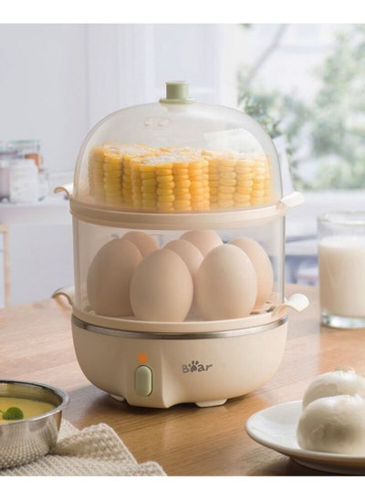 Buy Multifunctional Mini Electric Rapid Egg Boiler Boiler 1-14 Egg Capacity Double Layer Breakfast Egg Boiler Steamer for Cooking Scrambled Egg Rolls Poached Egg Steamed Vegetable Dumplings in UAE