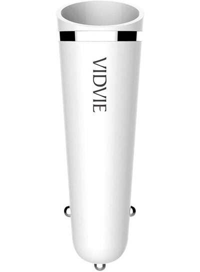 Buy VIDVIE FAST CAR CHARGER CC-506, 2.4A OUTPUTWith 2 USB PORT Type-C - WHITE in Egypt