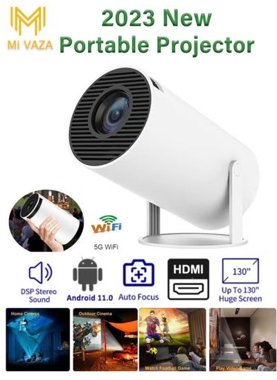 اشتري Portable Projector Pocket 5G WIFI Android11.0 Support 130 Inches Home Theater Full HD 1080P for Indoor Outdoor Home Birthday Gift Compatible with TV Stick/HDMI/USB/PS5/iOS/PS4 في السعودية