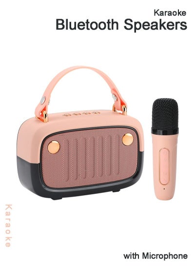 Buy Karaoke Portable Wireless Bluetooth Speakers with Microphone One Click Original Vocal Elimination Auto Connection at Startup Ideal for Family Gatherings and Entertainment in Saudi Arabia