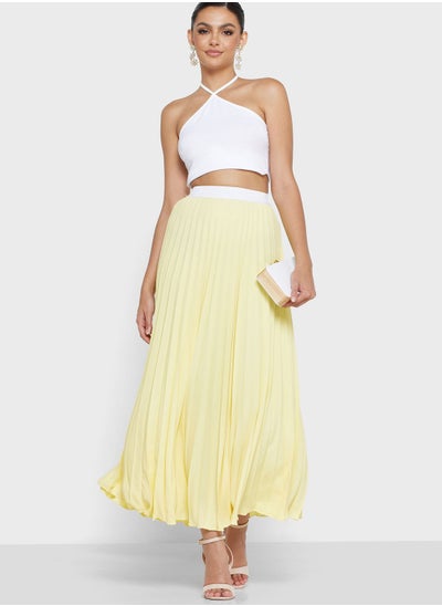 Buy Plisse High Waist Skirt in UAE