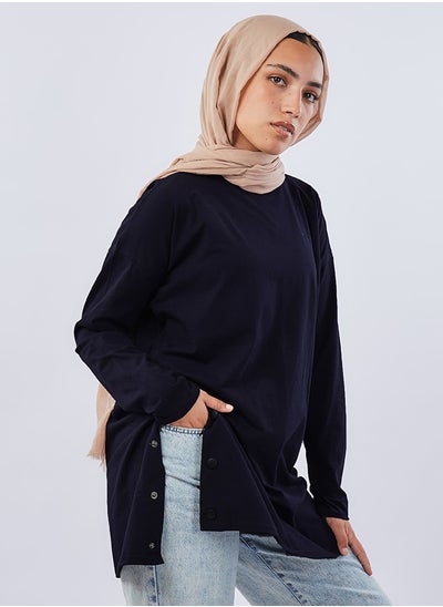 Buy ButtonDark Blue For Women in Egypt