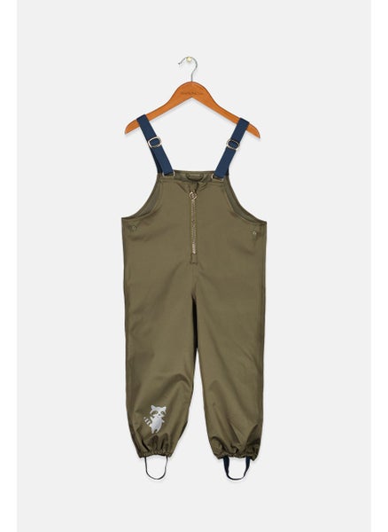 Buy Toddlers Boy Solid Rain Pants, Olive in UAE