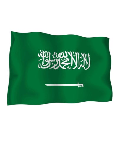 Buy Kingdom of Saudi Arabia Flag (150 x 90cm) For School,Natinal Days With Rod Pocket in Saudi Arabia