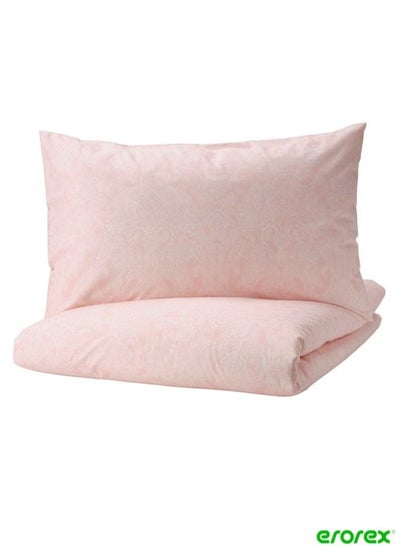 Buy Duvet cover and pillowcase light pink 150x200/50x80 cm in Saudi Arabia