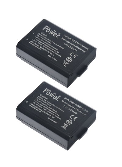 اشتري LP-E10 1350mAh 2Pack Batteries Compatible With Canon EOS Rebel T3 T5 T6 T7 K' X70 T100 EOS 1100D EOS 1200D EOS 1300D EOS 1500D EOS 2000D EOS 3000D EOS 4000D Digital Cameras في الامارات