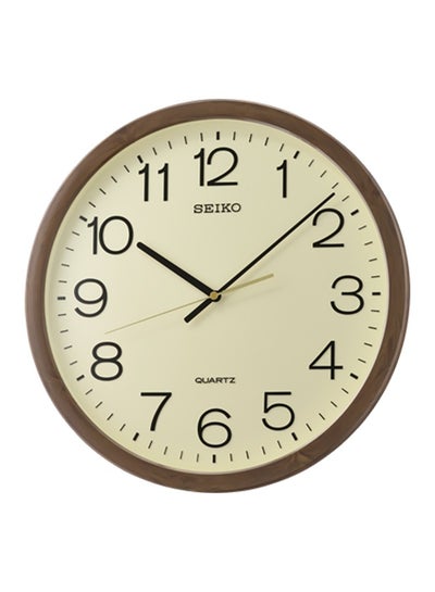 Buy QXA806B Analog Wall Clock - Beige/Brown Dial in Egypt