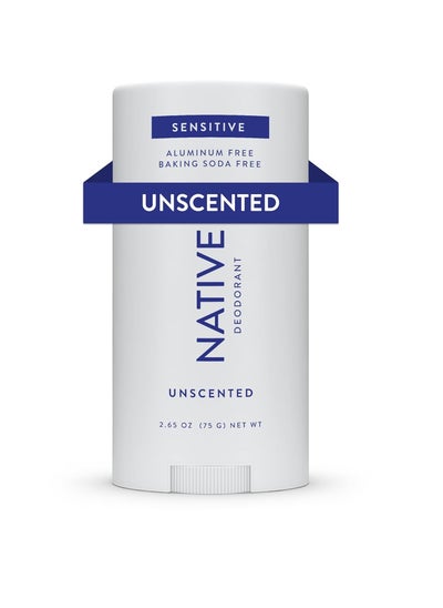 Buy Native Sensitive Deodorant Contains Naturally Derived Ingredients, 72 Hour Odor Control | Deodorant for Women & Men, Aluminum Free with Baking Soda, Coconut Oil and Shea Butter | Unscented in UAE