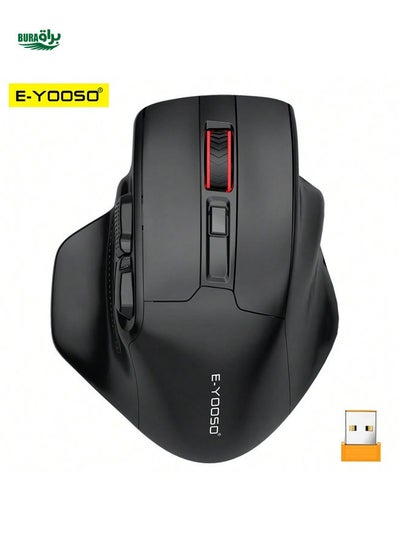 اشتري E-yooso X-31 USB 2.4G ألعاب لاسلكية ماوس كبير للأيدي الكبيرة PAW3212 4800 DPI 5 أزرار لأجهزة الكمبيوتر المحمول الفئران في الامارات