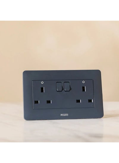 اشتري Danube Home - Milano 13A Dual Switched Socket Mblk Ps (A63-C14 في الامارات