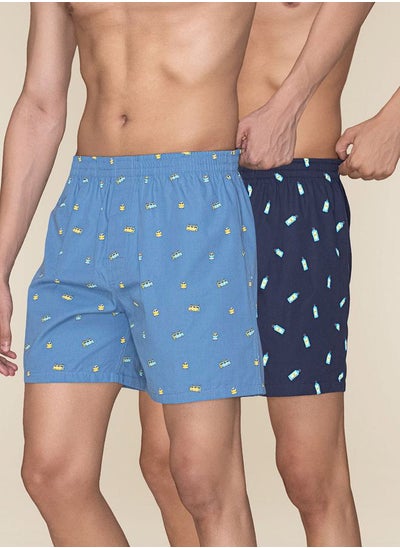 Buy Pack of 2 - Printed Cotton Boxer in Saudi Arabia