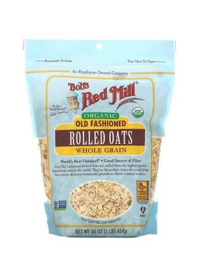 اشتري Organic Old Fashioned Rolled Oats Whole Grain 16 oz 454 g في الامارات