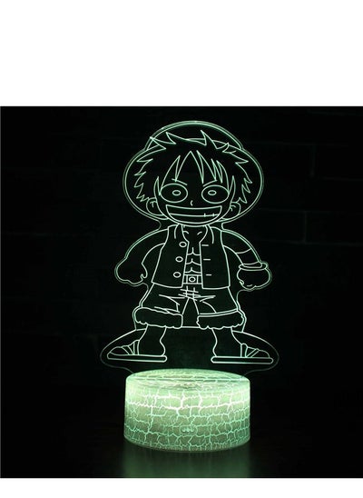 Buy Anime Luffy 3D Night Light, Manga Figure Luffy Zoro Touch Bedside Lamp 16 Color Bedroom LED Night Light, Anime Luffy 3D Desk Lamp for Birthday Christmas to Boys/Girls/Fans in UAE