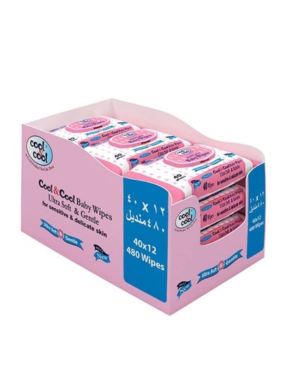 Buy Baby Wipes 40's Pack Of 12's in UAE