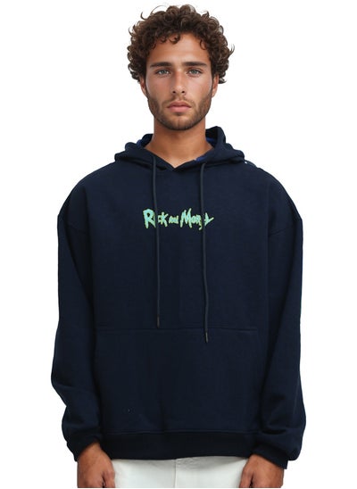 Buy Long Sleeve Heather Navy Hoodie Slip On in Egypt