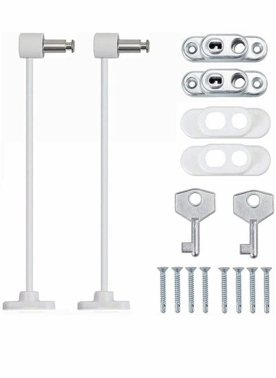 اشتري 2 Pack Window Door Restrictor Child Baby Safety Security Lock Cable Wire with Self Drilling Screws and Keys for Home Public Commercial Applications في السعودية