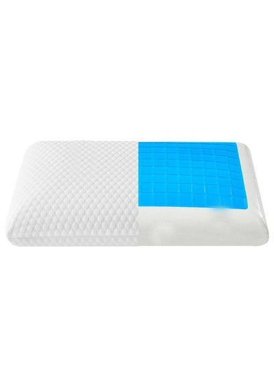 Buy Memory Foam Pillow Cervical Cooling Pillow Bed Pillowcase Cool Gel Neck Orthopedic Pillow with Removable Washable Cover White in UAE