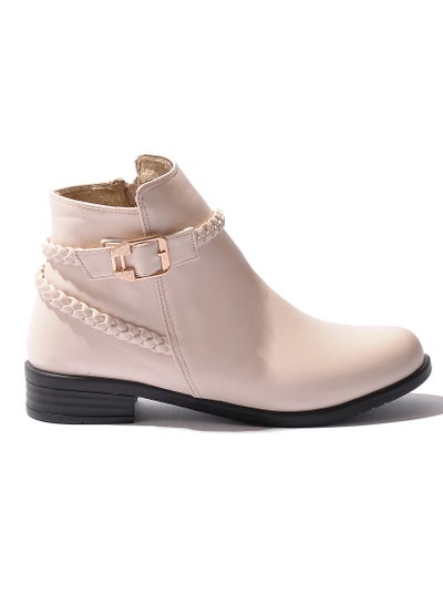 Buy Ankle Boots G-23 Leather - Beige in Egypt