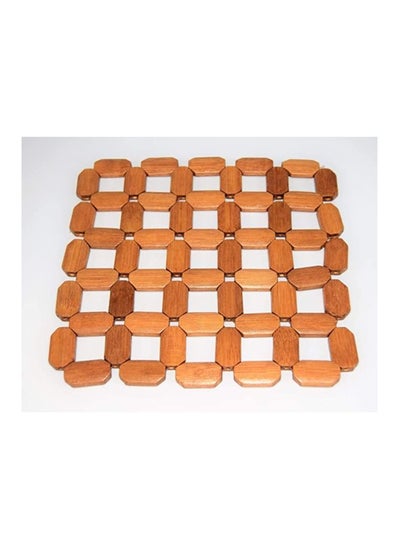 Buy Natural wood coasters brown HAKH004 in Egypt