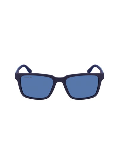 Buy FULL RIM BIO INJ-G820 MODIFIED RECTANGLE LACOSTE SUNS L6032S  5418 (424) MATTE BLUE in UAE