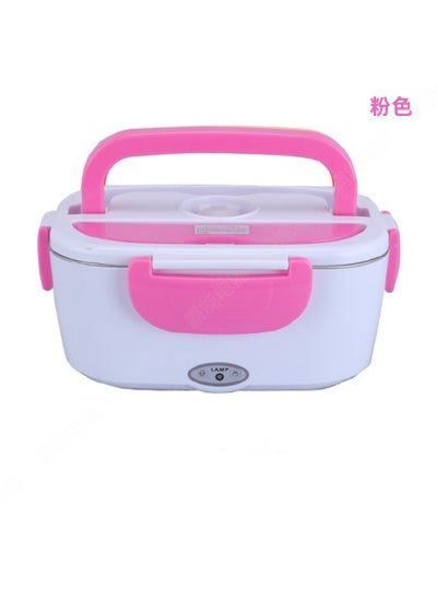 Buy Stainless Steel Electric Lunch Box Water-free Office Office Office Staff Heat Preservation Heating Car Electric Lunch Box with Plug-in Electric Lunch Box Pink in UAE