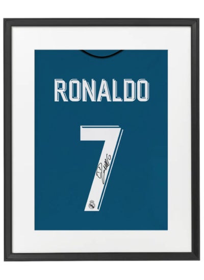 اشتري Cristiano Ronaldo Real Madrid Autographed Jersey - Framed Poster 50x40cm - CR7 -Football Memorabilia, Soccer Collectible, Gift for Fans في الامارات