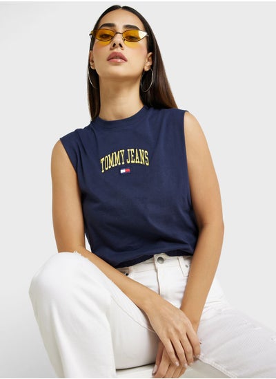 Buy Crew Neck Logo Tank Top in UAE